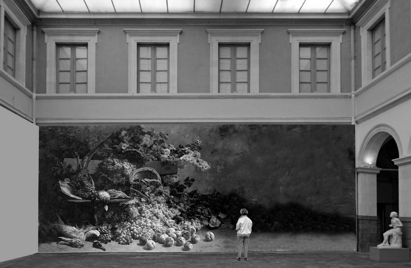 Les inconnus dans la maison : Pinard Pierre Mural au fusain, 580 x 1300 cm d'après Pierre Bourbogne, les dons de l'automne 1884 musée des Beaux Arts de Rennes